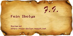 Fein Ibolya névjegykártya