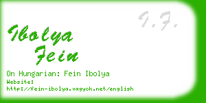 ibolya fein business card
